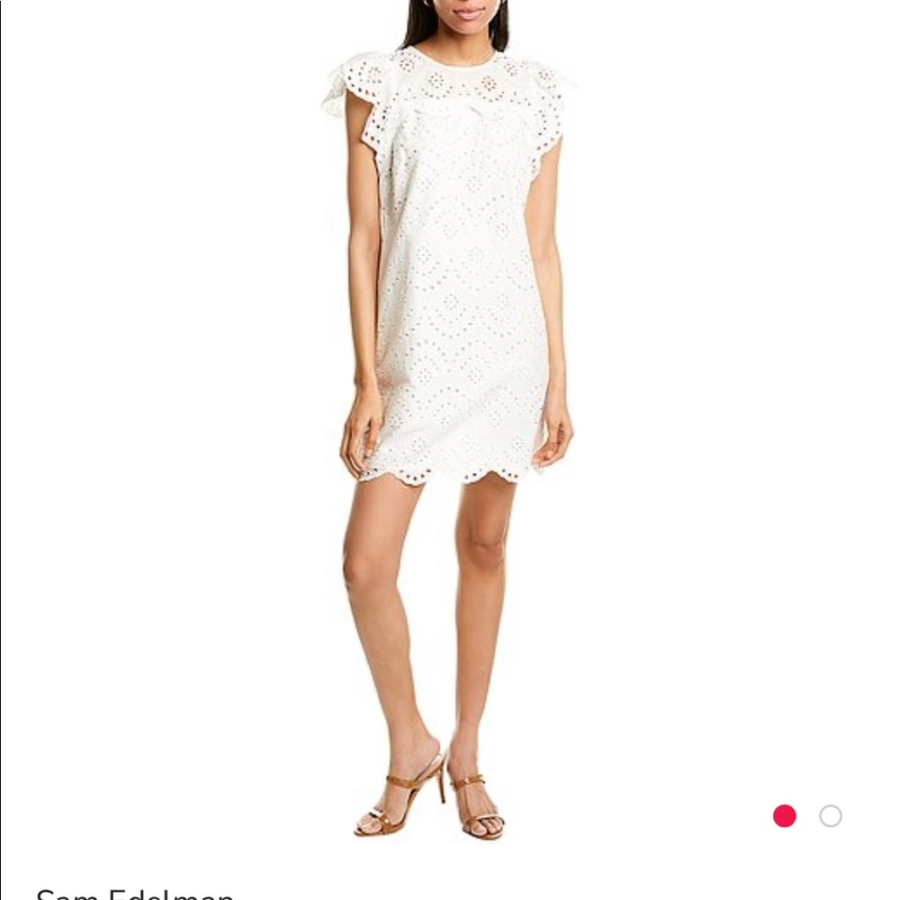 NWT Sam Edelman Eyelet Shift Mini Dress